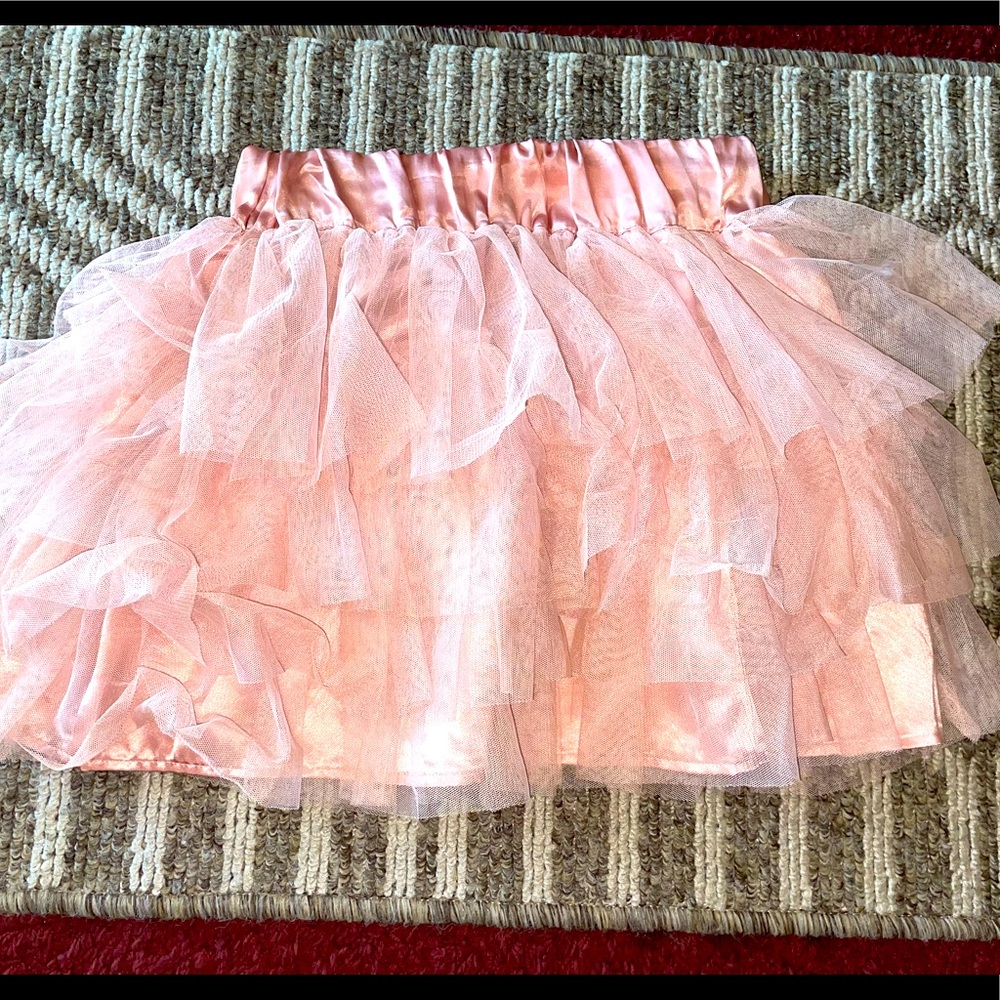 Pink ruffle skirt